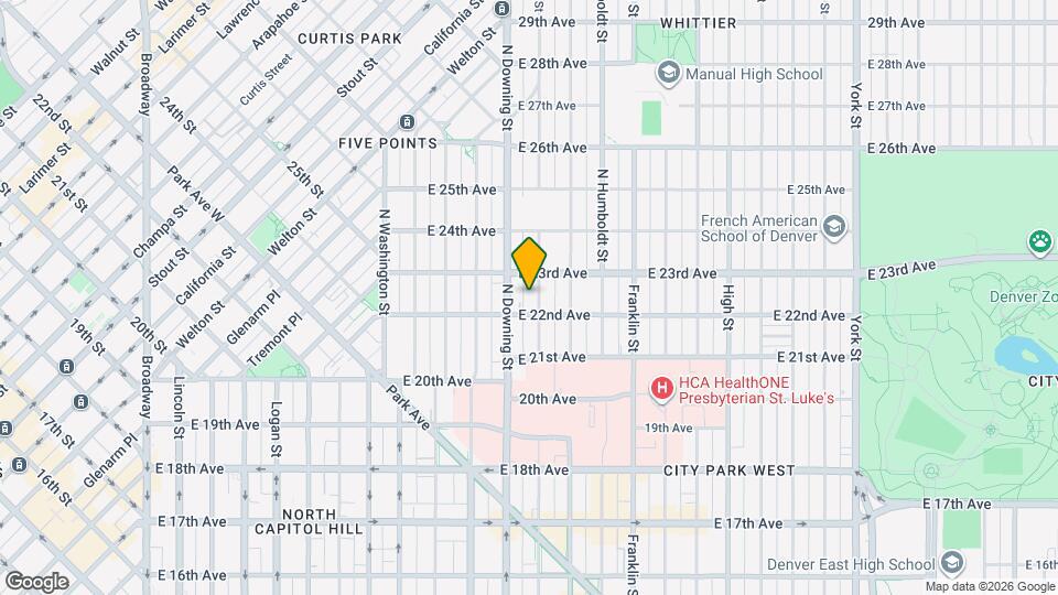 2227 N Marion St Mapa y Detalles de la Ubicación