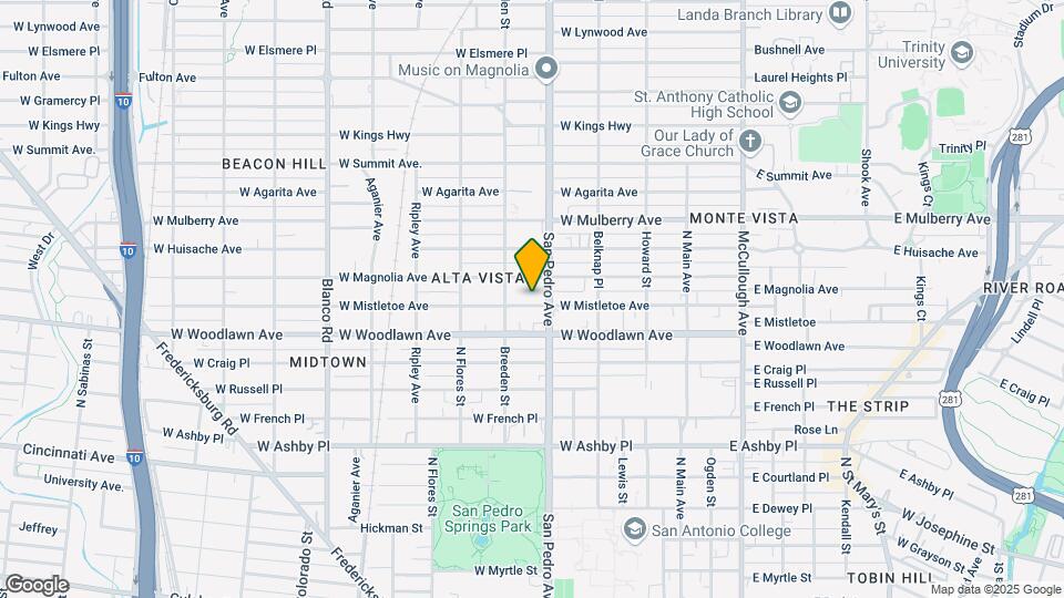 415 W Mistletoe Ave Mapa y Detalles de la Ubicación