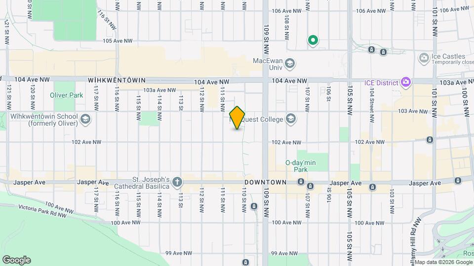 10221-10111 111 St NW Map and Location Details