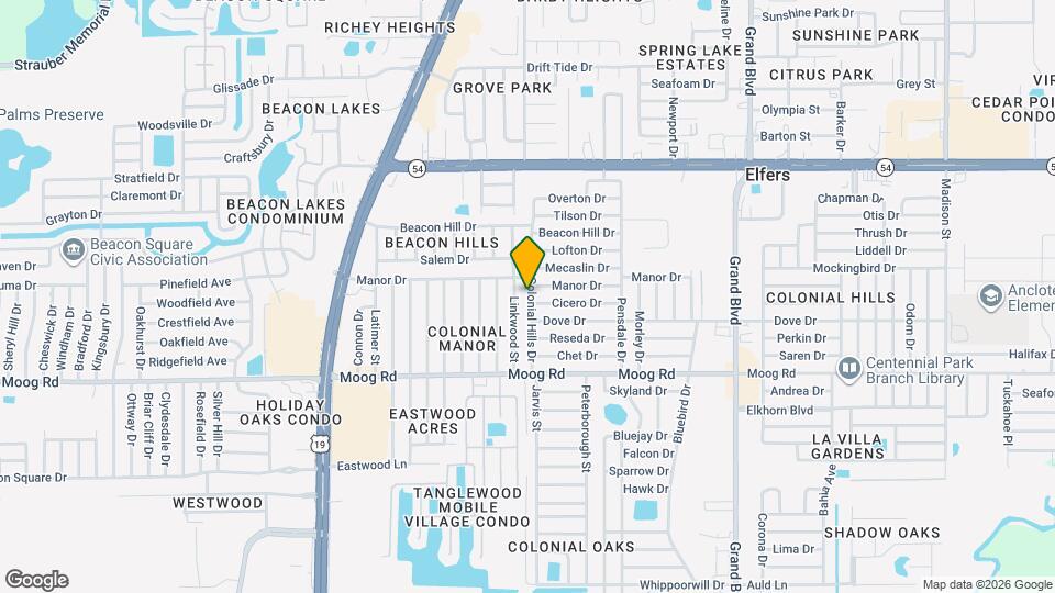 3645 Colonial Hills Dr Map and Location Details