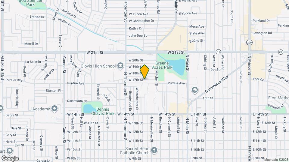 605 W 17th St Map and Location Details