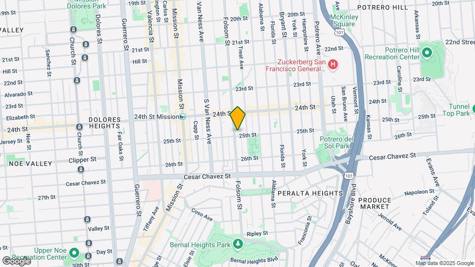 2885-2891 Folsom St Mapa y Detalles de la Ubicación