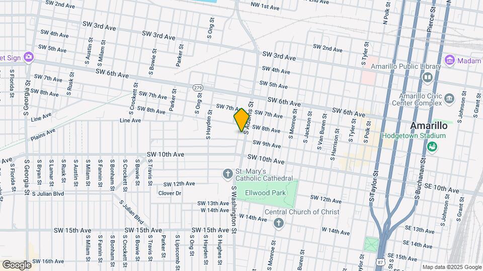 808 S Adams St Map and Location Details