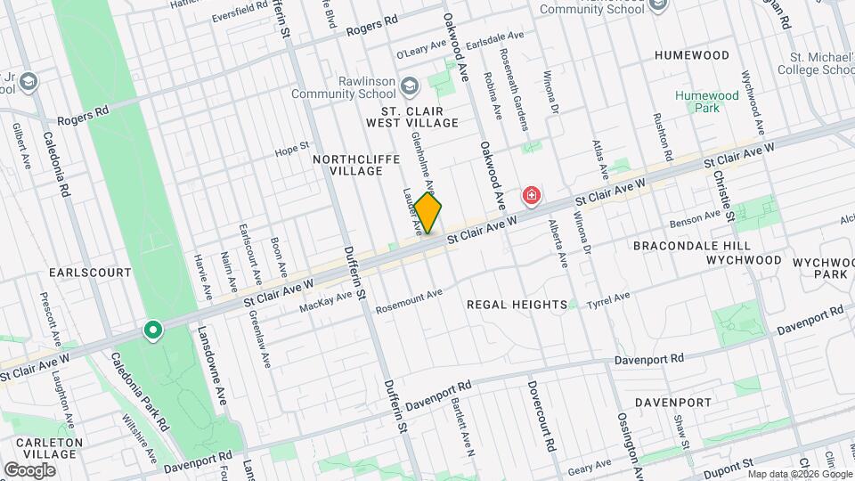 1074 St Clair Ave W Map and Location Details