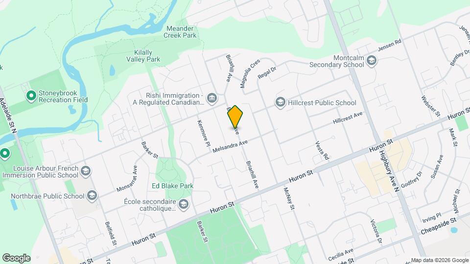 351 Briarhill Ave, Unit LOWER Map and Location Details