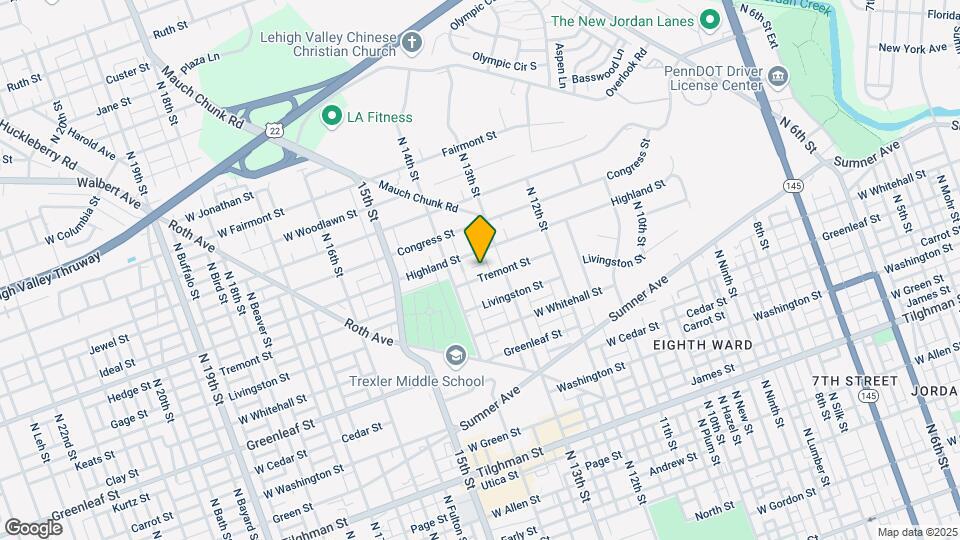 1323 Tremont St Map and Location Details