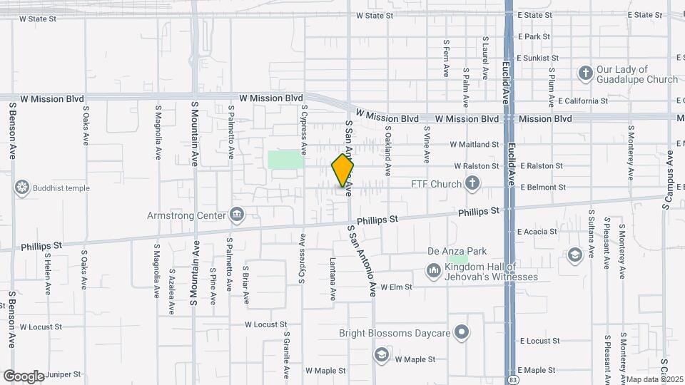 1198 S San Antonio Ave Map and Location Details