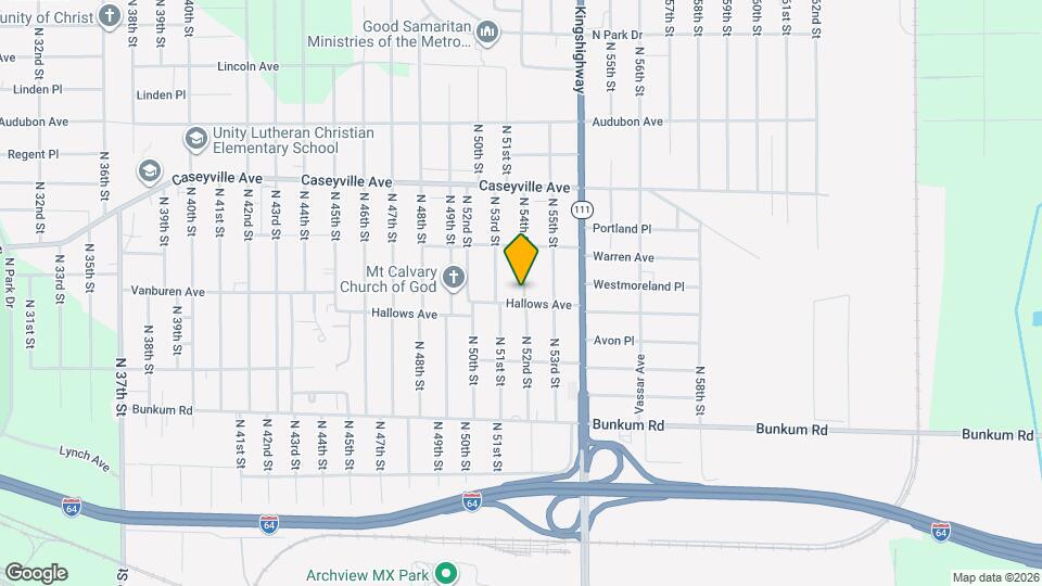 1405 N 54th St Map and Location Details