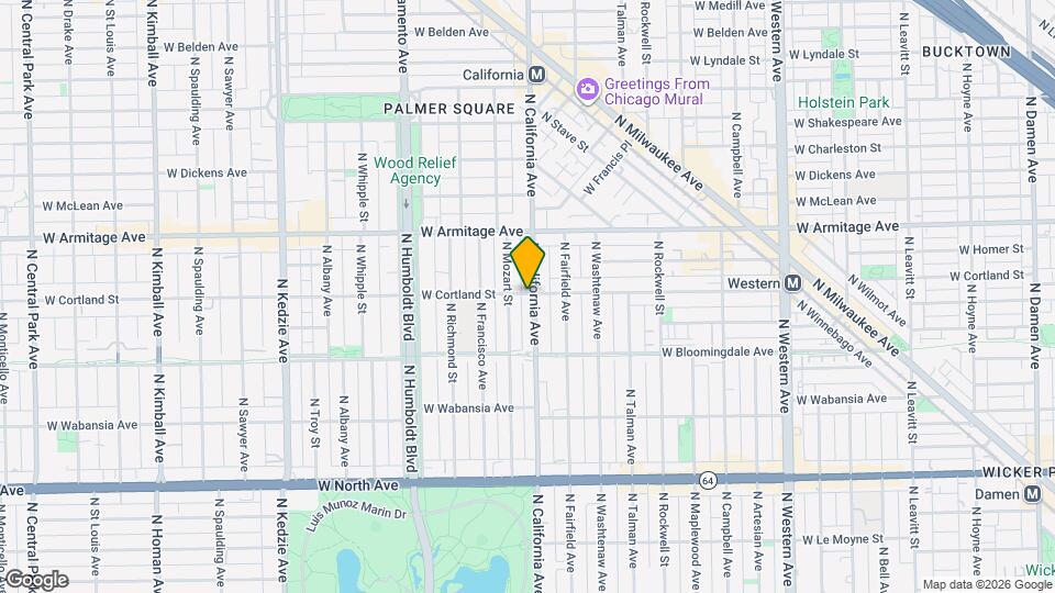 2805 W Cortland St Map and Location Details