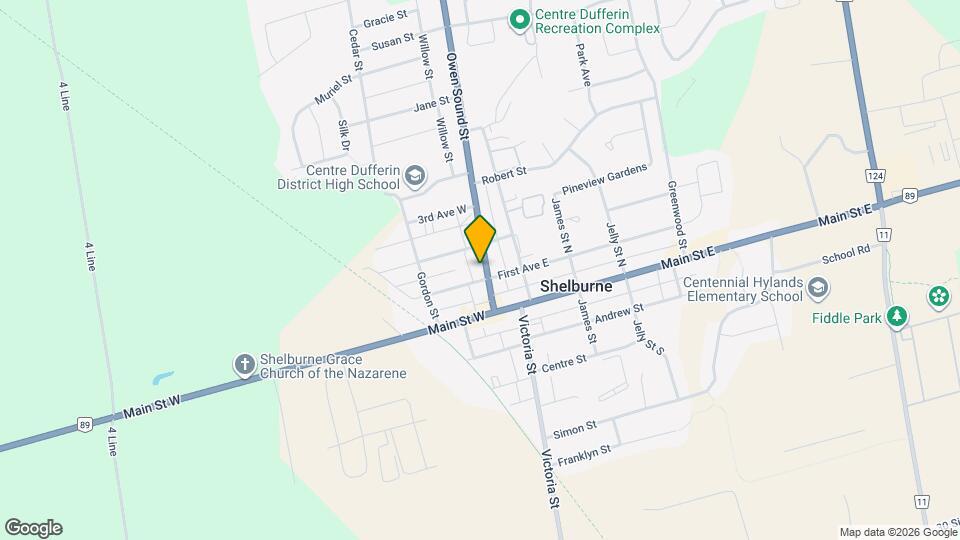 206 Owen Sound St Map and Location Details