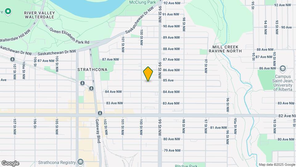 9933 85 Av NW Map and Location Details