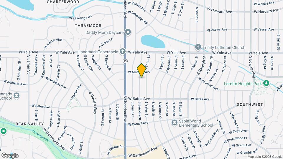 2826 S Zenobia St Map and Location Details