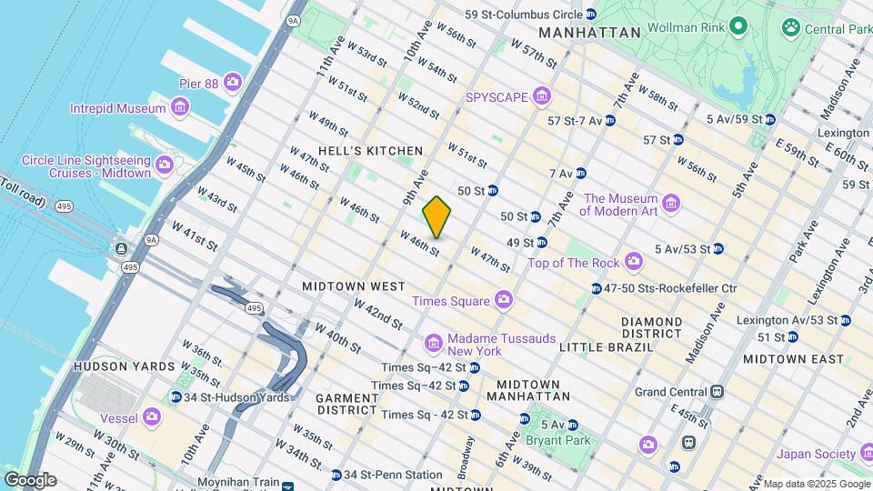 317 W 46th St Map and Location Details