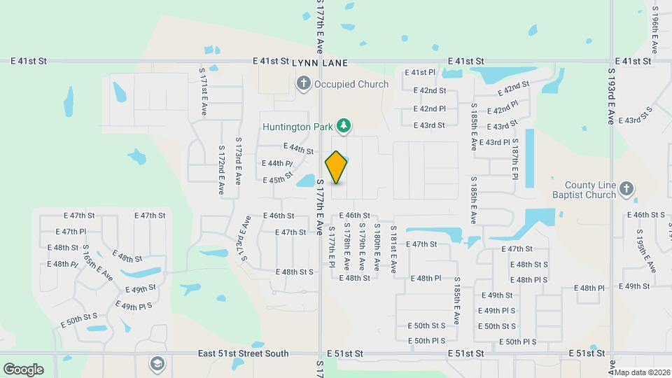 4509 S 177th E Pl Mapa y Detalles de la Ubicación