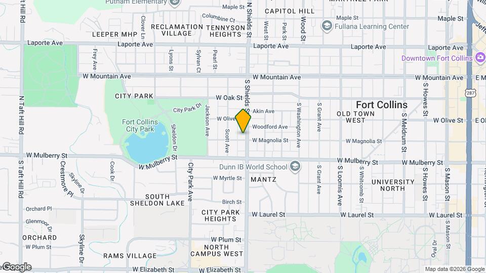 1200 W Magnolia St Map and Location Details
