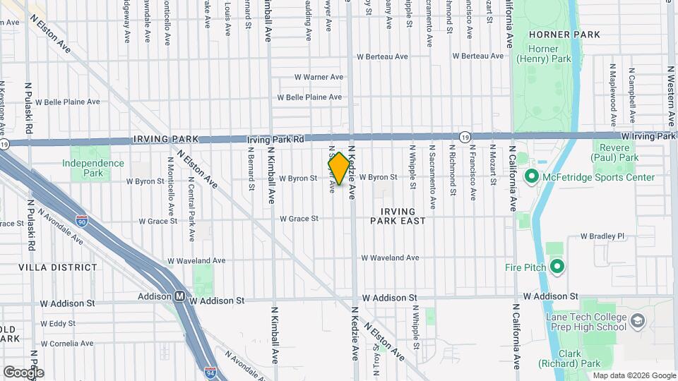 3841 N Sawyer Ave Map and Location Details