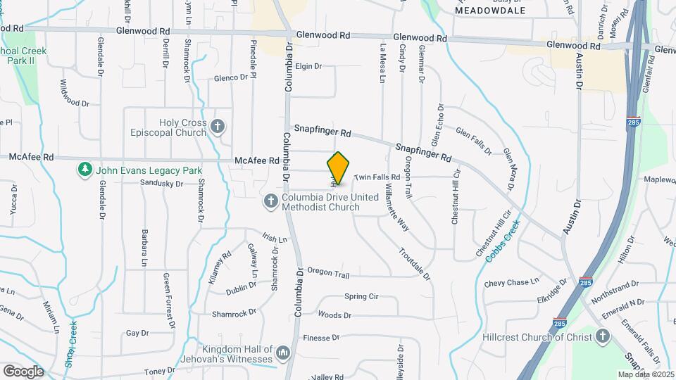 3443 Hyland Dr Map and Location Details