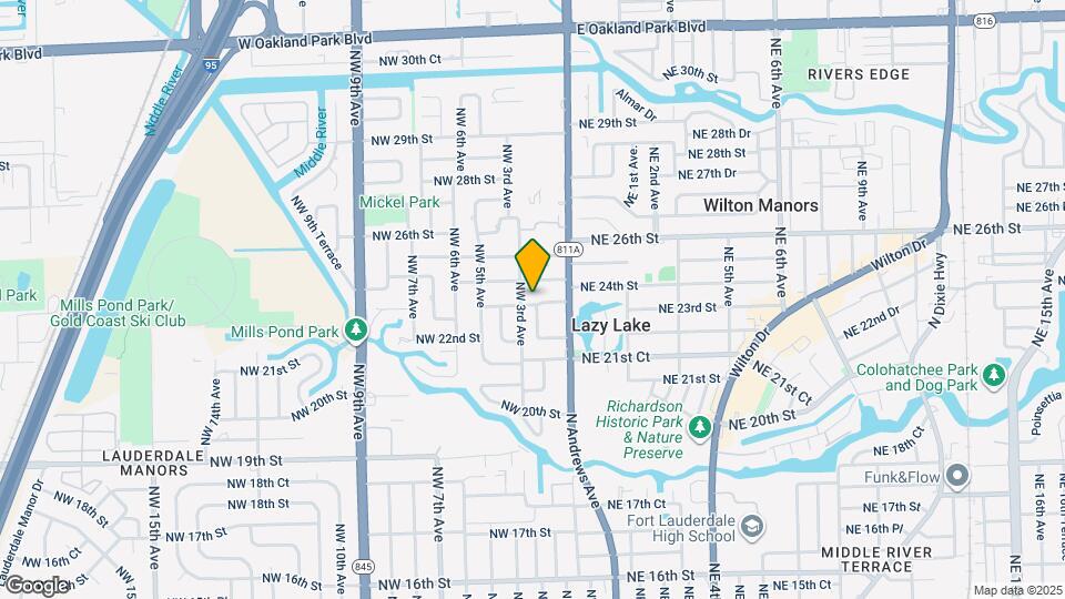 225 NW 23rd St Map and Location Details