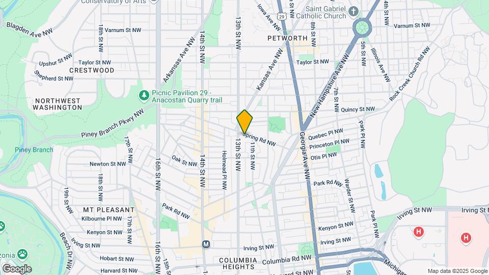 1122 Spring Rd NW Mapa y Detalles de la Ubicación