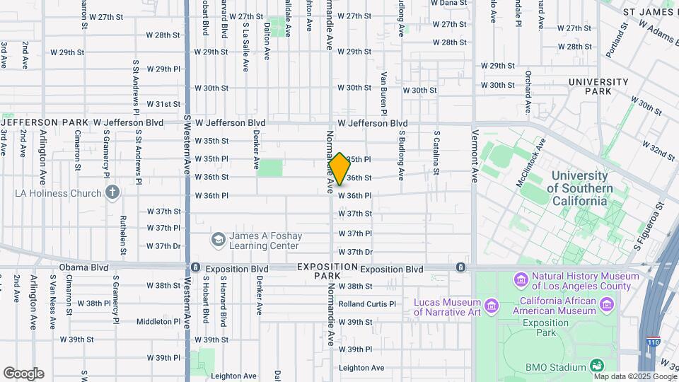 1377 W 36th Pl Map and Location Details