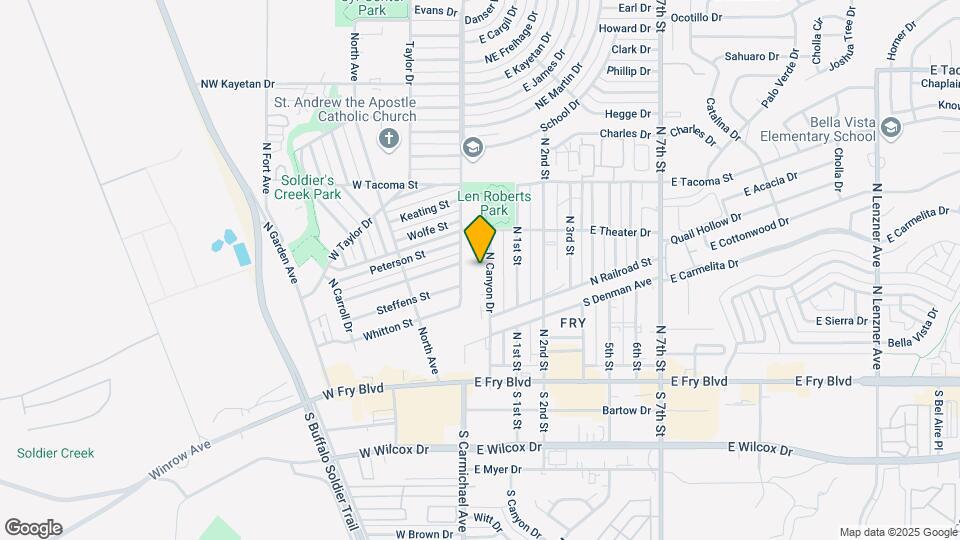 216 N Canyon Dr Map and Location Details