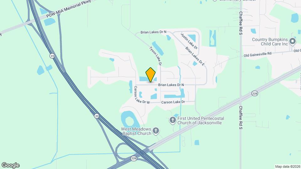 11633 Brian Lakes Dr N Mapa y Detalles de la Ubicación