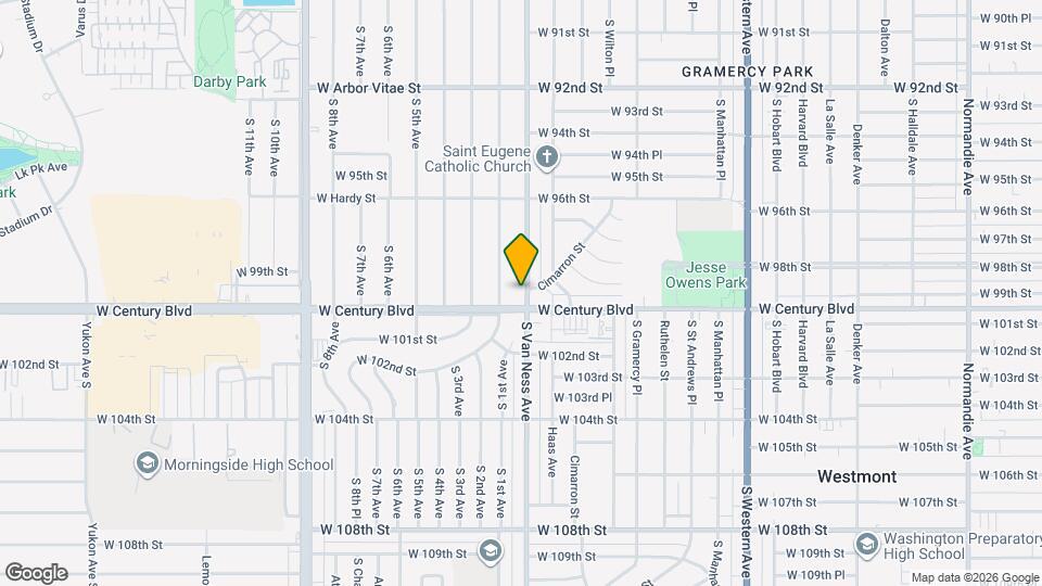 9813 S Van Ness Ave, Unit 9813 Van Ness Mapa y Detalles de la Ubicación