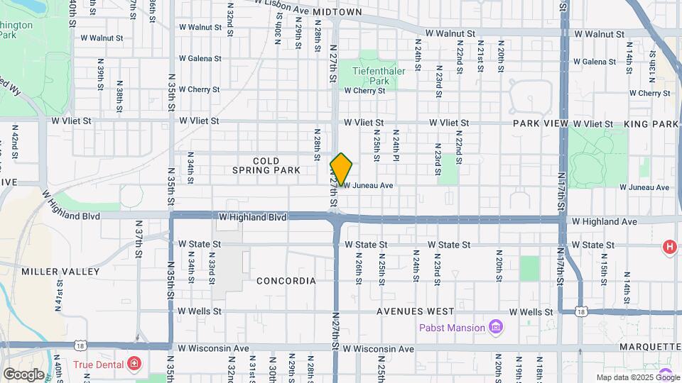 2635 W Juneau Ave Map and Location Details