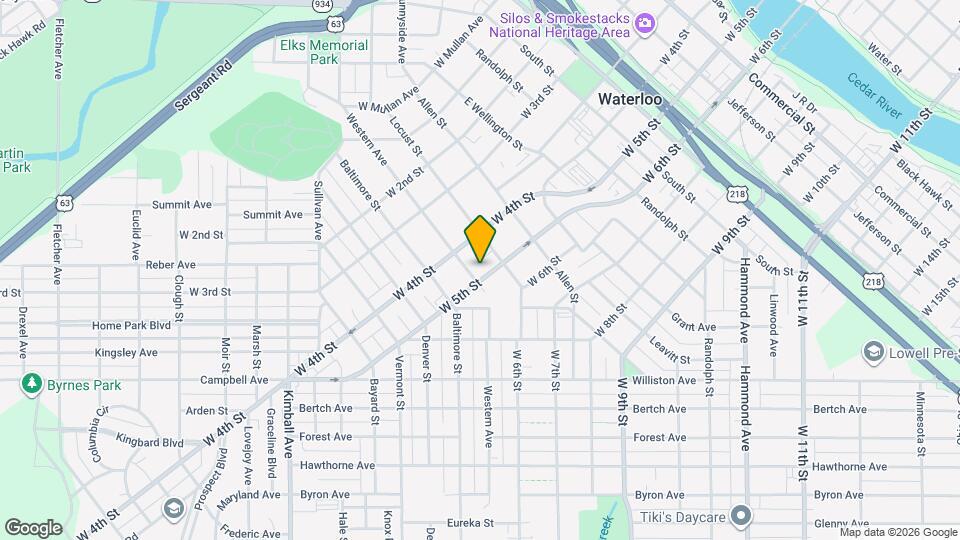 1122 W 5th St Map and Location Details