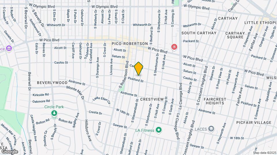 1541 S Shenandoah St Map and Location Details