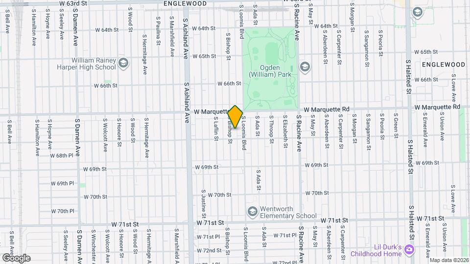 6741 S Bishop St Map and Location Details