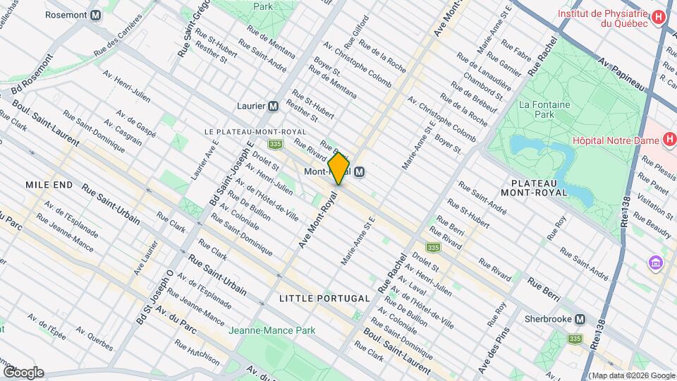 4490-4494 Saint-Denis Rue Map and Location Details