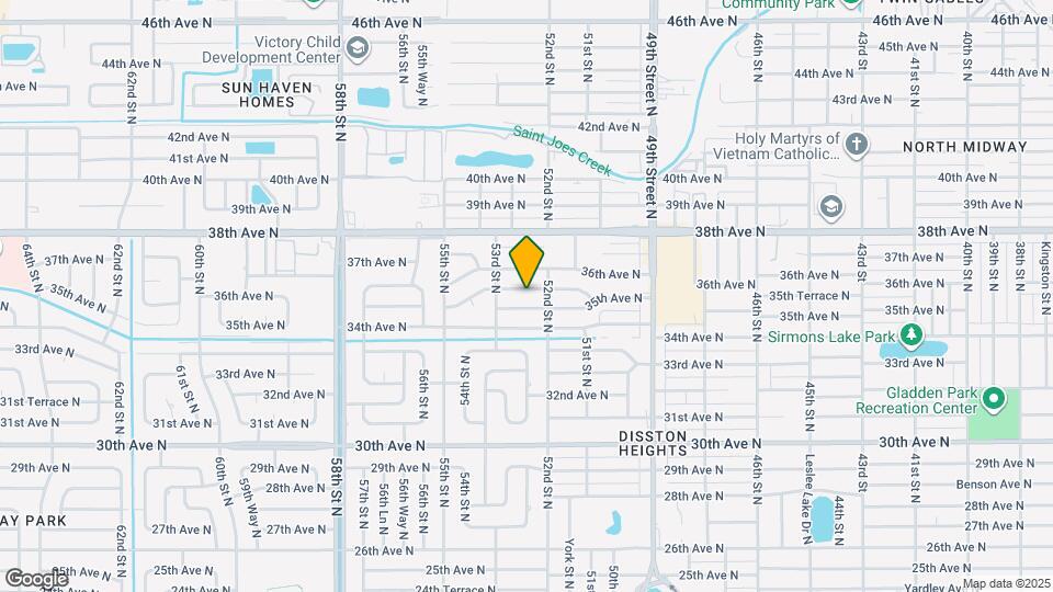 5244 35th Terrace N Map and Location Details