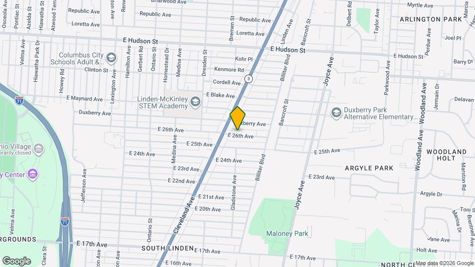 1468 E 26th Ave Mapa y Detalles de la Ubicación