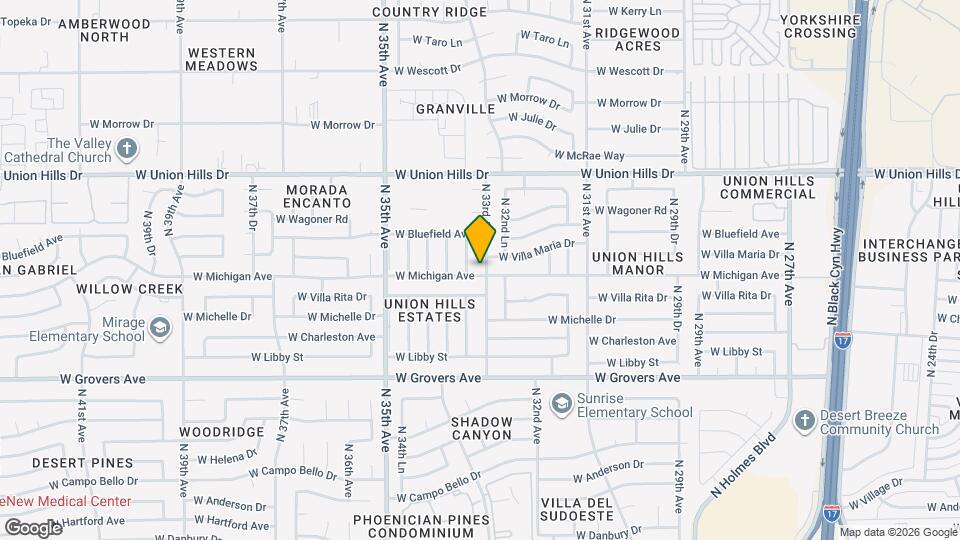 18202 N 33rd Ave Map and Location Details