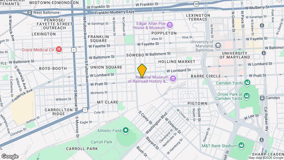 1220 W Pratt St Map and Location Details