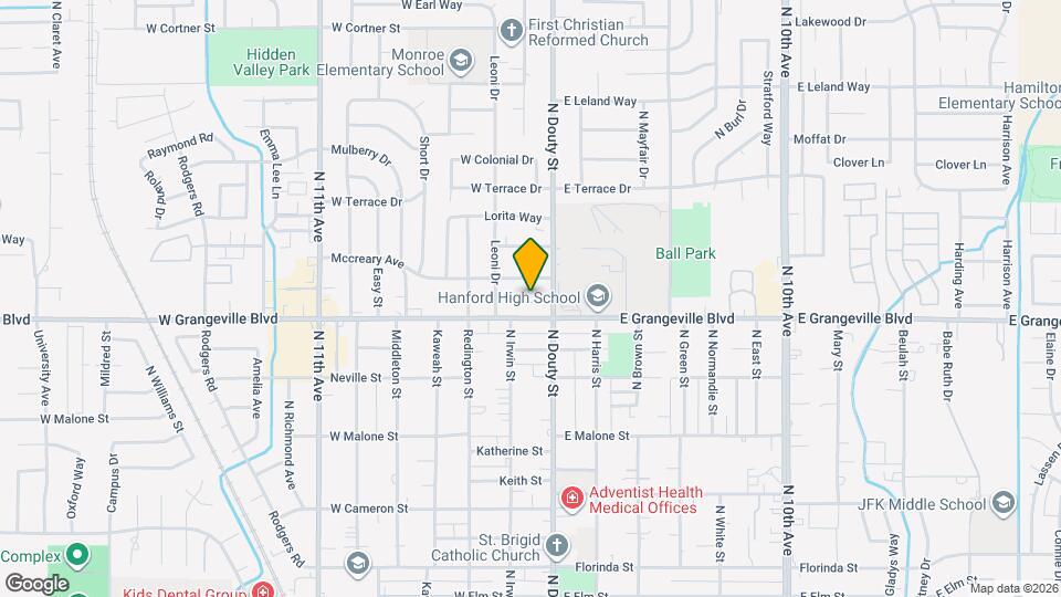 1706 N Douty St Map and Location Details