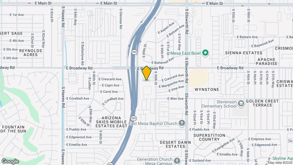 8927 E Crescent Ave Map and Location Details