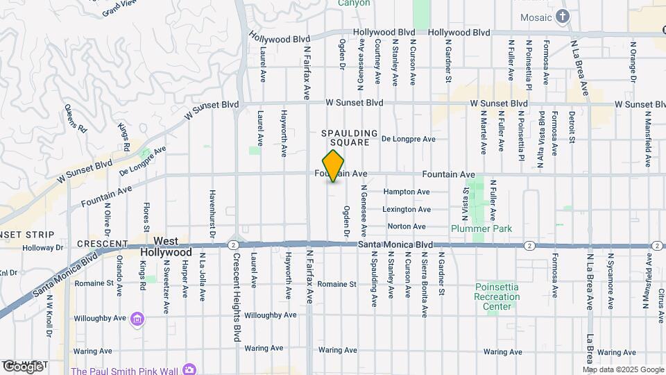 1232 N Orange Grove Ave Map and Location Details