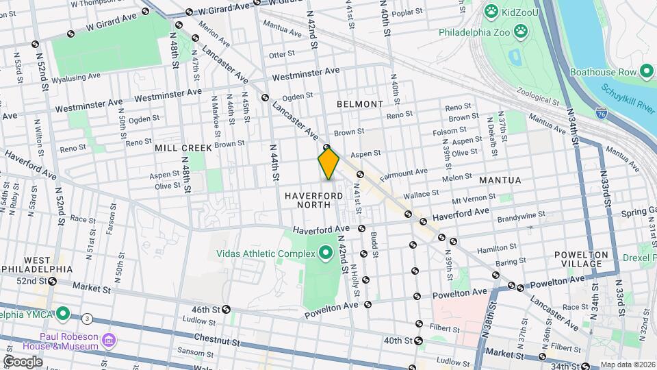 4202 Fairmount Ave Mapa y Detalles de la Ubicación