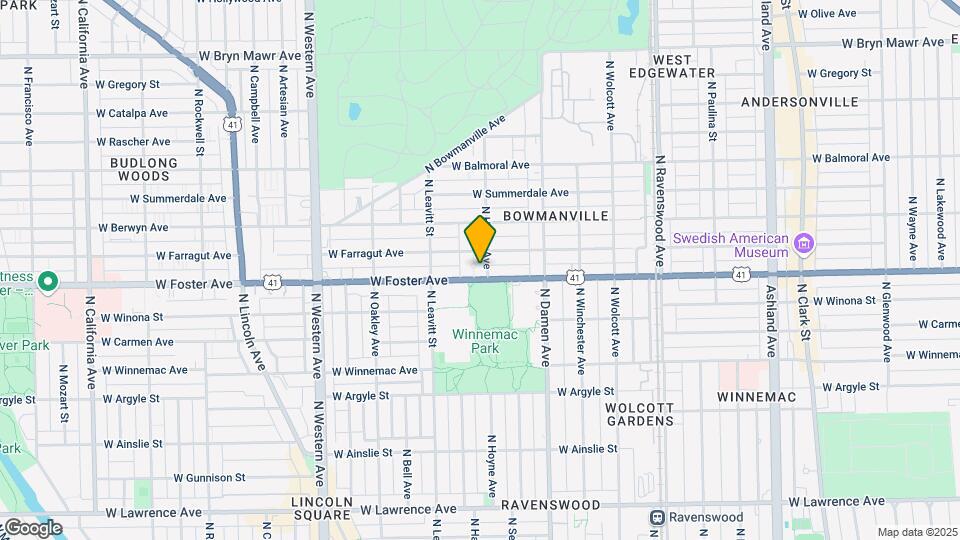 2106 W Foster Ave Map and Location Details