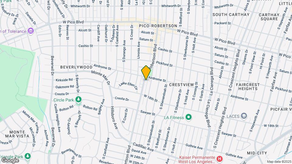 1728 S Robertson Blvd Map and Location Details