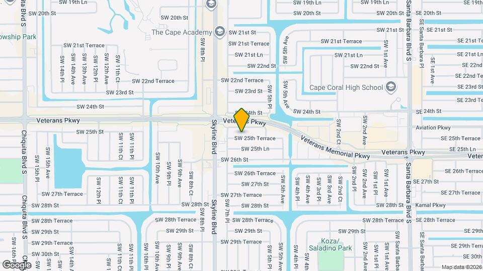 625 SW 25th Terrace Map and Location Details