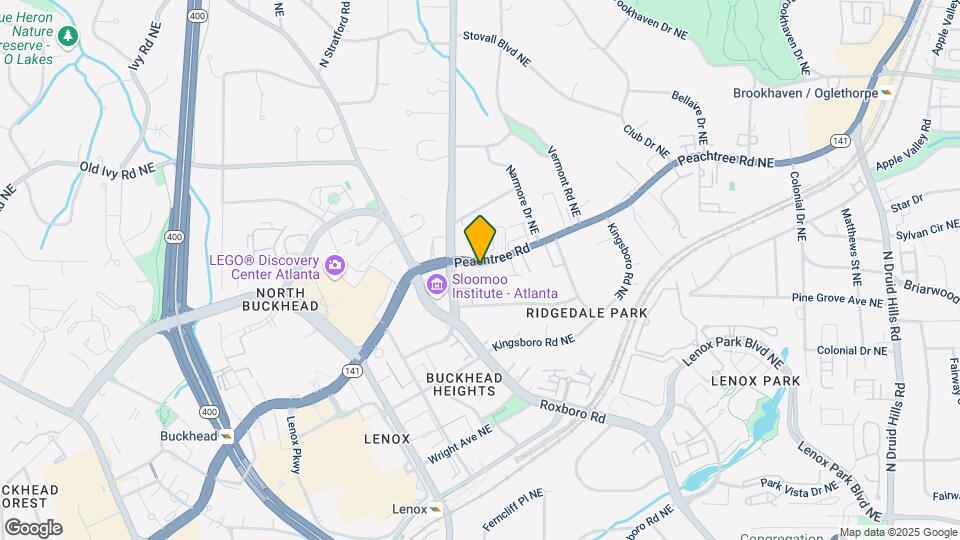3649 Peachtree Rd NE Map and Location Details