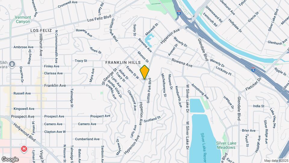 2611 Hyperion Ave Map and Location Details