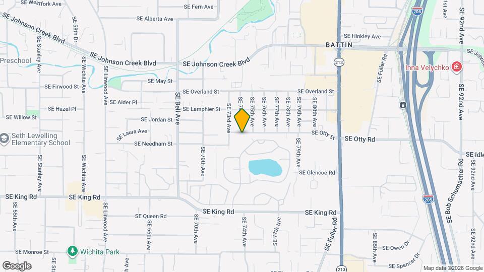 7400 SE Otty St Map and Location Details