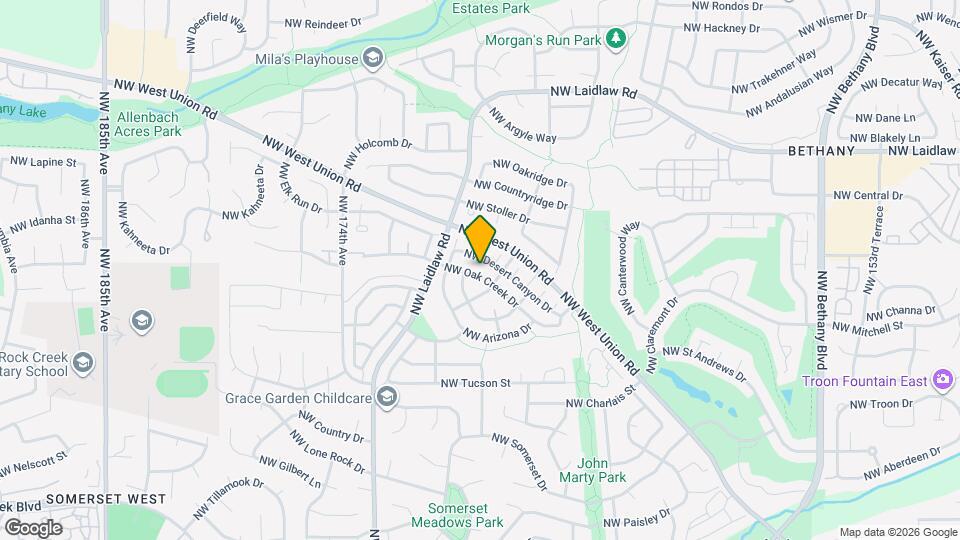 16895 NW Oak Creek Dr Map and Location Details