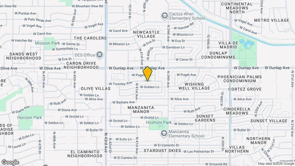 4023 W Townley Ave Map and Location Details