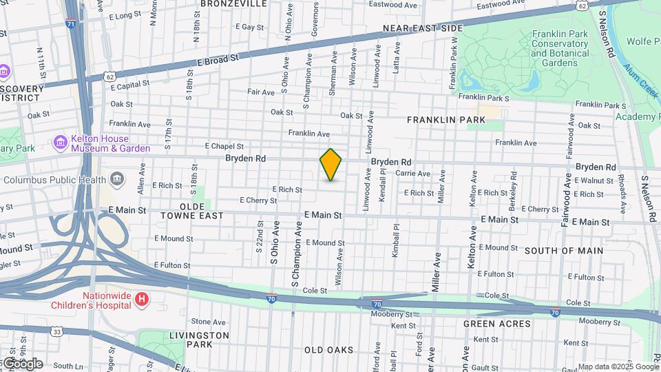 1198 E Rich St Mapa y Detalles de la Ubicación