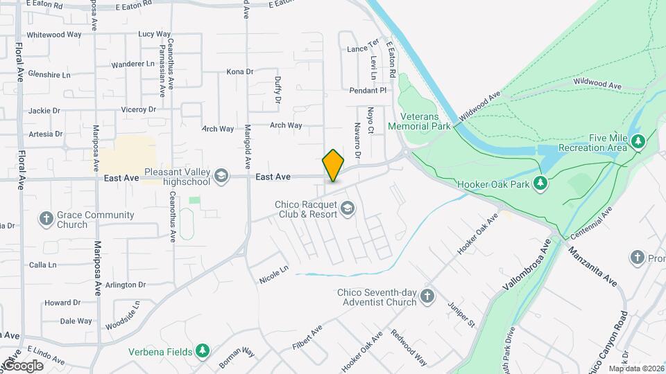 1614 Manzanita Ave Map and Location Details